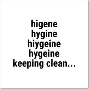 Hygiene - keeping clean Posters and Art